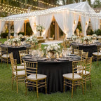 8 Pack Black Round Spandex Tablecloth 60 Inch, Wrinkle Free Stretch 120 Inch Fitted 5ft Black Table Cloths Round Table Covers with Ruffle Skirt for Graduation Wedding Party Banquet