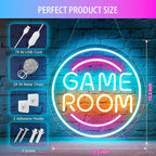 Gamer Neon Sign for Gamer Room Decor, Dimmable Gamer Room Neon Signs for Wall Decor, USB Powered Bright LED Neon Gaming Signs for Boys Room, Gamer Gifts for Teenage Boys, Kids(13.3”x13.3”)
