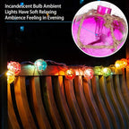 Nautical Fishing Float String Lights, Beach Themed Buoy Lights Set of 10 Multicolor String Lights for Indoor Home Decor and Outdoor Patio Decorations