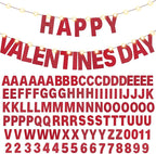 TaoBary 112 Pcs DIY Letter Kit Glitter Customizable Banner Letters Include 107 Letters and Numbers 3 Rope and 2 Needles for Birthday Halloween Christmas Wedding Valentine Party Decor(Red)