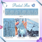 3 Pack Light Pink & Blue & Purple Table Skirts, 29x108" Metallic Foil Tinsel Fringe Table Skirt for Rectangle Tables Streamer Curtains Backdrop, Party Decorations for Birthdays, Weddings, Holidays