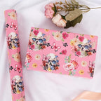 Aimyoo Gothic Wrapping Paper Roll, 17 Inch X 33 Feet Skull Floral Butterfly Design Gift Wrap Paper for Mother's Day, Birthday Bridal Shower