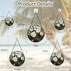 Stained Glass Suncatcher, Light Pink Flowers Green Leaf Sun Catcher Plant Stain Glass Window Hanging Decoration Mother's Day Birthday Gifts for Women Men Mom Nana 15 in