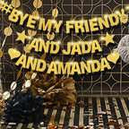 167Pcs DIY Glitter Customizable Banner Kit Custom Banner Happy Birthday Personalized Letter Banners Decor for Christmas Baby Shower Birthday Party Decorations Supplies(Glitter Gold）