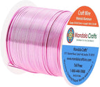 Mandala Crafts 20 Gauge Anodized Aluminum Craft Wire for Jewelry Making - 100 FT Colored Flexible Pink Wire - Bendable for Bonsai Armature Crafting Sculpting