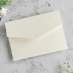 20 PCS Ivory Tri-fold Laser Cut Wedding Invitation Pockets for 5x7 Wedding Cards Bridal Shower Engagement Quinceanera Invitation