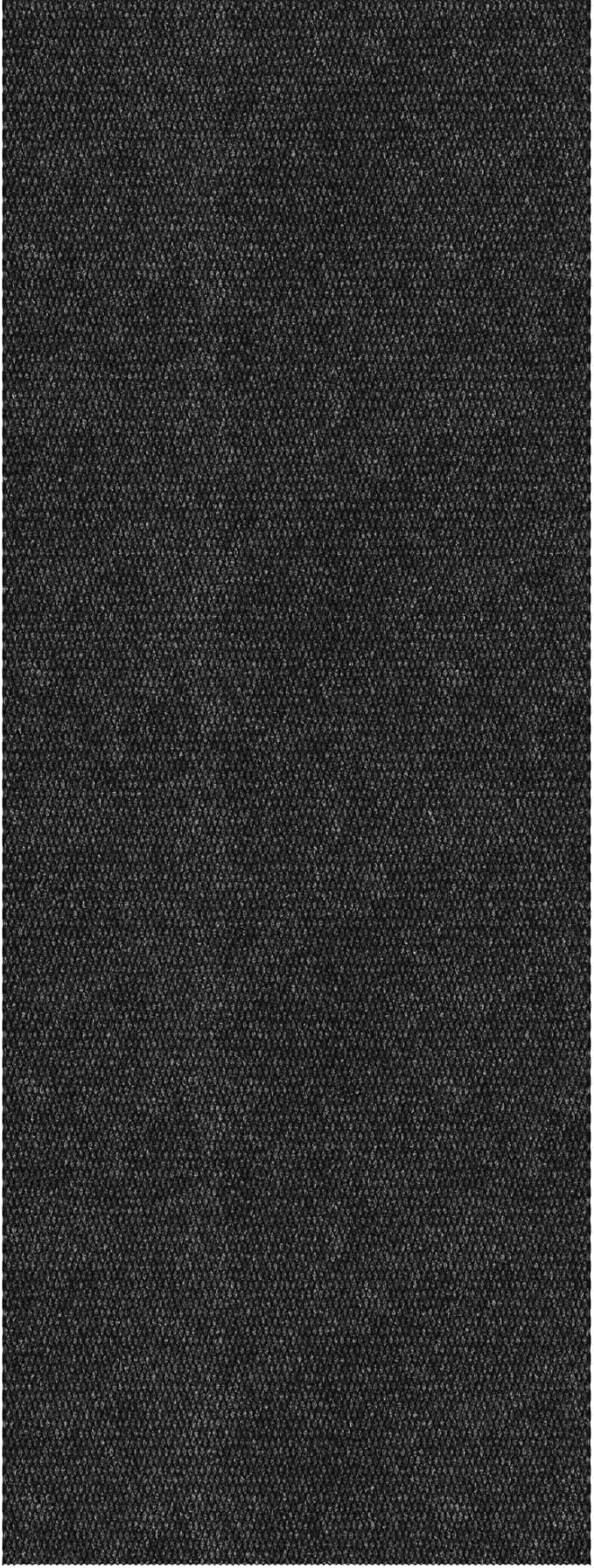 Ottomanson Commercial Scrape Rib Entry Mat – Heavy Duty Ribbed Floor Mat for High Traffic – Non Slip Rubber Back, Waterproof – Indoor Outdoor Use for Offices, Schools, Lobbies, 2' x 35', Black