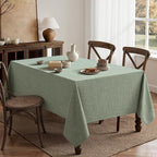 MIULEE Sage Green Linen Tablecloth 52x70 Inch Rectangle Table Cloth Waterproof,Stain Resistant & Wrinkle Resistant for Dining Party Wedding