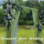 Wedding Arch Draping Fabric 4 Panels 20Ft length x 28" width Sage Green Arch Drapes Chiffon Fabric Sheer Curtains Backdrop for Party Bridal Decorations Wedding Ceremony Ceiling Stage Reception Decor