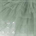 Sage Green Tulle Fabric Roll 6 Inch X 300 FT (100 Yards) Matte Tulle Ribbon Netting Mesh Spool for DIY Tutu Skirt Wedding Bow Gift Wrapping Baby Shower Christmas Party Halloween Decorations