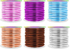 Mandala Crafts 8 Gauge Anodized Aluminum Craft Wire for Jewelry Making - 120 FT Colored Flexible Silver Copper Purple Pink Brown Ice Blue Wire - Bendable for Bonsai Armature Crafting Sculpting