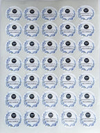 Custom Stickers for Weddings, Birthdays & Businesses - Personalized Labels with Your Logo - Waterproof, Fade and Heat Resistant - Pack of 100-1000 (Wreath Q, 3 Inch)