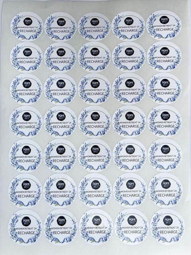 Custom Stickers for Weddings, Birthdays & Businesses - Personalized Labels with Your Logo - Waterproof, Fade and Heat Resistant - Pack of 100-1000 (Wreath R, 1.5 Inch)