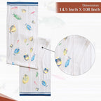 Maison d' Hermine Table Runner 100% Cotton Double Layer Table Runners 108 inches Long Decorative for Home Kitchen Dining Party Baby Shower Wedding Bridal Shower Spring Summer (Poisson, 14.50" x 108")