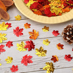MARFOREVER Fall Glitter Confetti, Thanksgiving Metallic Foil Maple Leaves Fall Party Decorations Scatter Sequins Confetti Sprinkles for Thanksgiving Table Supplies