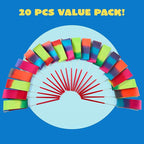 JOYIN 20 Pcs Ribbon Dancing Wands Party Favors Set, Dance Ribbon Gymnastics Ribbon Wand, Princess Birthday Party Favors for Kids, Carnival Prizes, Goody Bag Stuffers