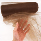 Brown Tulle Fabric Roll Spool Bolt (54 Inch by 40 Yards) Large Tulle Wedding Party Decoration, Tutu Skirt, Table Runner, Gift Wrapping, Bridal Shower, Soft & Drape (Brown)