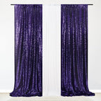 Eternal Beauty Sequin Backdrop Curtains, 2x8 Ft-2 Panels Purple Back Drop for Shimmer Photography Party Wedding Birthday Decor