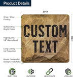 Custom Sign, Custom Street Sign, 11 Font Colors, 13 Font Styles, 4 Hole Options, 22 Sizes, 30x30 Inches, Rust Free DiBound, Fade Resistant, Made in USA by My Sign Center (Stone)