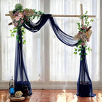 MDS Halloween Chiffon Draping Fabric - 1 Panel, 30" Wide x 75ft Long - Sheer Spooky Arbor & Canopy Drapery for Haunted House Backdrops, Party Ceilings, DIY Costumes & Themed Events - Navy Blue