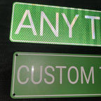 Custom Street Sign, Reflective Option, Directional Arrow Signs, 6x24 Inches, Single/Double Sided, Rust Free Aluminum-UV Protected and Weatherproof
