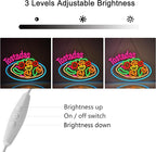 CNBEYOUNG Tostadas Neon Sign, Neon Lights Hanging Wall Art Decoration for Mexican Restaurant Diner Cafés Kitchen Celebration Home Decor, USB Powered Ultra Bright Dimmable,14.96×11.02inches