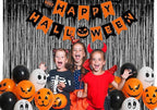 Foil Fringe Curtain Halloweens Party Decorations - Pure Black Tinsel Photo Backdrop Party Steamers Curtains for Birthdays Music Christmas Stranger Theme Parties