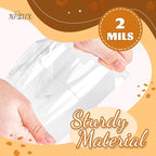 NPLUX 100 Pack Cellophane Bags Small Plastic Cookie Bag Clear Treat Bags with Twist Ties for Small Gift Party Favors, Bakery, Candy, Popcorn (6×10In)
