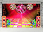 20X10ft Dance Party Backdrop Retro 70s 80s 90s Theme Glitter Stage Dance Ball Background Disco Party Decoration DJ Backdrop Banner for Birthday Party Prom Portrait Photo Shoot Polyester, Green