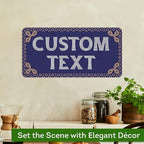 Custom Sign, Custom Street Sign, 11 Font Colors, 13 Font Styles, 4 Hole Options, 22 Sizes, 9x18 Inches, Rust Free DiBound, Fade Resistant, Made in USA by My Sign Center (Fauxsaic 1)