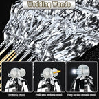 100 PCS Wedding Wands, Silver Wedding Light Sticks for Send Offs and Parties