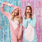 6 Pack Pink Blue Foil Fringe Curtains Backdrop, 3.28 x 8.2 Ft Metallic Streamers Tinsel Curtains Background for Photo Booth, Birthday, Weddings, Carnivals, Graduation, Themed Party Decorations