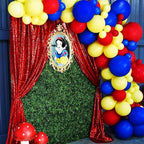 Poise3EHome 8FT x 8FT Sequin Photography Backdrop Curtain for Party Decoration, Red