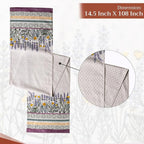 Maison d' Hermine Table Runner 100% Cotton Double Layer Table Runners 108 inches Long Decorative for Home Kitchen Dining Party Wedding Bridal Shower Spring Summer (Fanny Lavender, 14.50" x 108")