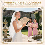 1pc Personalized Wedding Fans for Guests - Custom Wooden Hand Fans with Names/Dates - Bulk Wedding Favors for Bridal Shower, Baby Shower & Parties (Wood, 1pc)