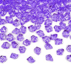 Vase Fillers for Home Decor, Fake Crushed Ice Cubes, Vase Fillers, 150 pcs Reusable Fake ice Cubes for Photography Accessories Props Decoration for Wedding(irregular-16 * 22mmPurple)