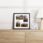 Vittanly 12x12 Collage Picture Frame, Displays 4Pcs 4x6 Pictures with Mat, Picture Frames Collage Wall Decor for Horizontal or Vertical Display, Black, 1 Pack