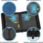 Toploader Binder,Holds 112 Toploaders, 4 Pocket Top Loader Binder for 3" x 4" Rigid Card Holders for Trading Cards or Sports Cards Binder (Blue)