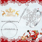 Patelai 12 Pieces Snowflake Napkin Rings Thanksgiving Christmas Napkin Holders Exquisite Household Rhinestone Napkin Rings Set for Christmas Wedding Dinner Party Table Decoration (Silver)