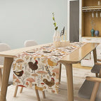 Mushroom Table Runner,Retro Natural Plant Famhouse Table Runner for Kitchen Dining Table Home Party Decoration 13x120 Inch