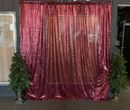 ShinyBeauty Burgundy Sequin Sparkling Backdrop 10x10FT | Photographic Glitter Fabric Backdrop for Wedding Birthday Baby Shower,Party Decor