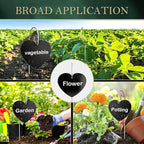30-Pack Iron Metal Heart Shaped Garden Markers Weatherproof Metal Plant Labels Large Planting Seedling Stake Signs, for Seedlings Herbs Vegetable Greenhouse Gifts with White Marker Pen Labels
