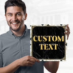 Custom Sign, Custom Street Sign, 11 Font Colors, 13 Font Styles, 4 Hole Options, 22 Sizes, 12x12 Inches, Rust Free DiBound, Fade Resistant, Made in USA by My Sign Center (Marble Tile)