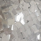 Silver Sequin Backdrop 8ft * 8ft 1 Panel, Shimmer Wall Backdrop Photobooth Props for Wedding, Anniversary, Birthday, Party Decorations