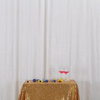 Poise3EHome 7FT x 7FT Sequin Photography Backdrop Curtain for Party Decoration, White