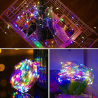 16 Pack 30 Led Fairy Lights Battery Operated 10 Feet Waterproof Twinkle String Mason Jar Silver Wire Firefly for Christmas Party Multicolor