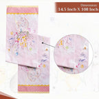 Maison d' Hermine Table Runner 100% Cotton Double Layer Table Runners 108 inches Long Decorative for Home Kitchen Dining Party Wedding Bridal Shower Spring Summer (Easter Zest, 14.50" x 108")