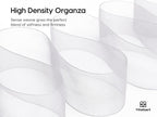 Vitalizart White Organza Ribbon 1.5" x 30 Yd Sheer Ribbons for Gift Wrapping Crafts Christmas Party Decor Bows Wedding Invitations Wreaths Bouquet