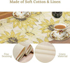 Chrysanthemum Vintage Floral Table Runner, Elegant Grunge Gray Sunflower Spring Summer Elegant Pattern Artichokes Flower Table Runner for Party Kitchen Dining Living Room Decor, 13x70 Inch