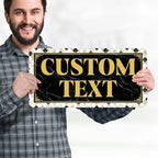 Custom Sign, Custom Street Sign, 11 Font Colors, 13 Font Styles, 4 Hole Options, 22 Sizes, 9x18 Inches, Rust Free DiBound, Fade Resistant, Made in USA by My Sign Center (Marble Tile)